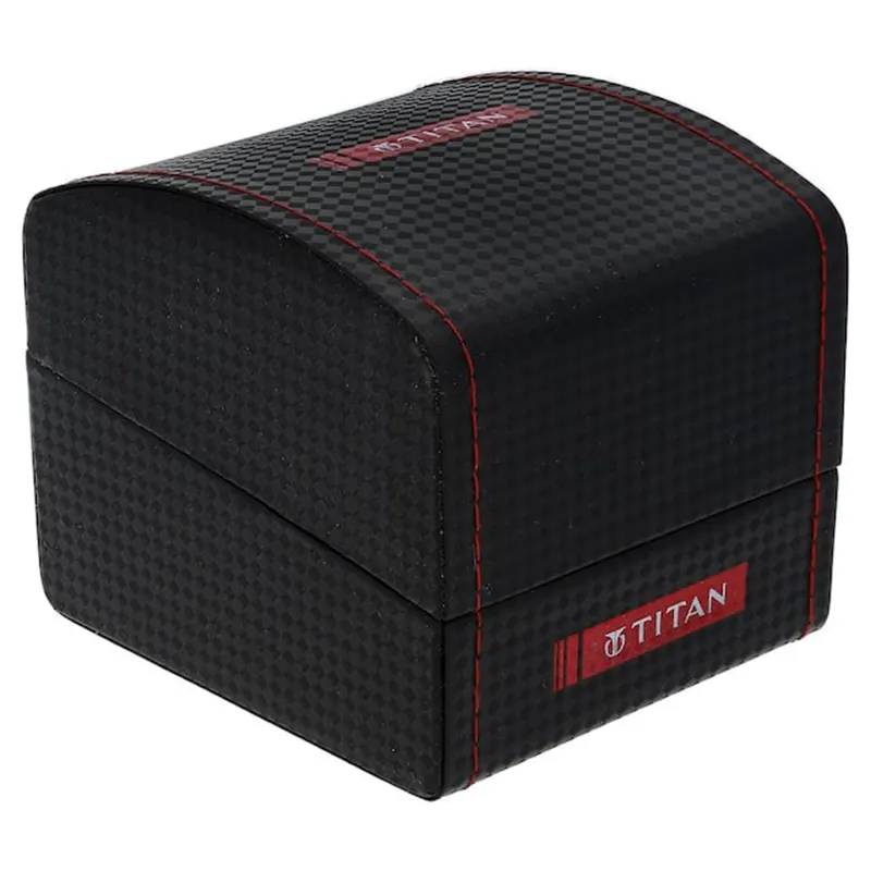 Titan Minimalist Zen Sleek Leather Strap Black Dial Men's Watch- 1802SL11